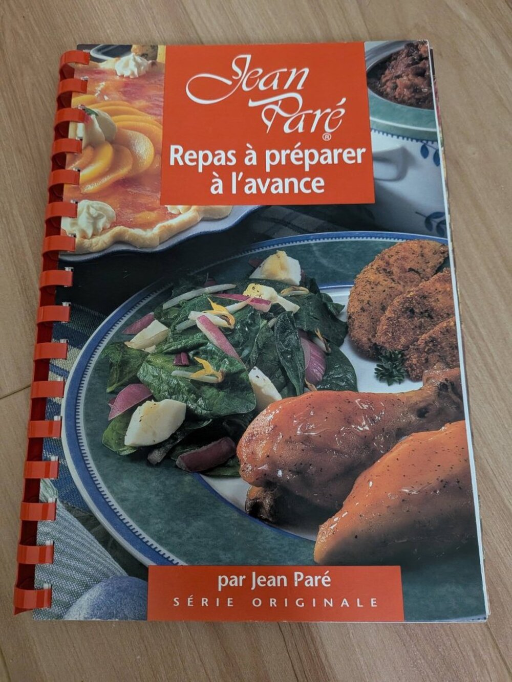 Vintage recipe book in French